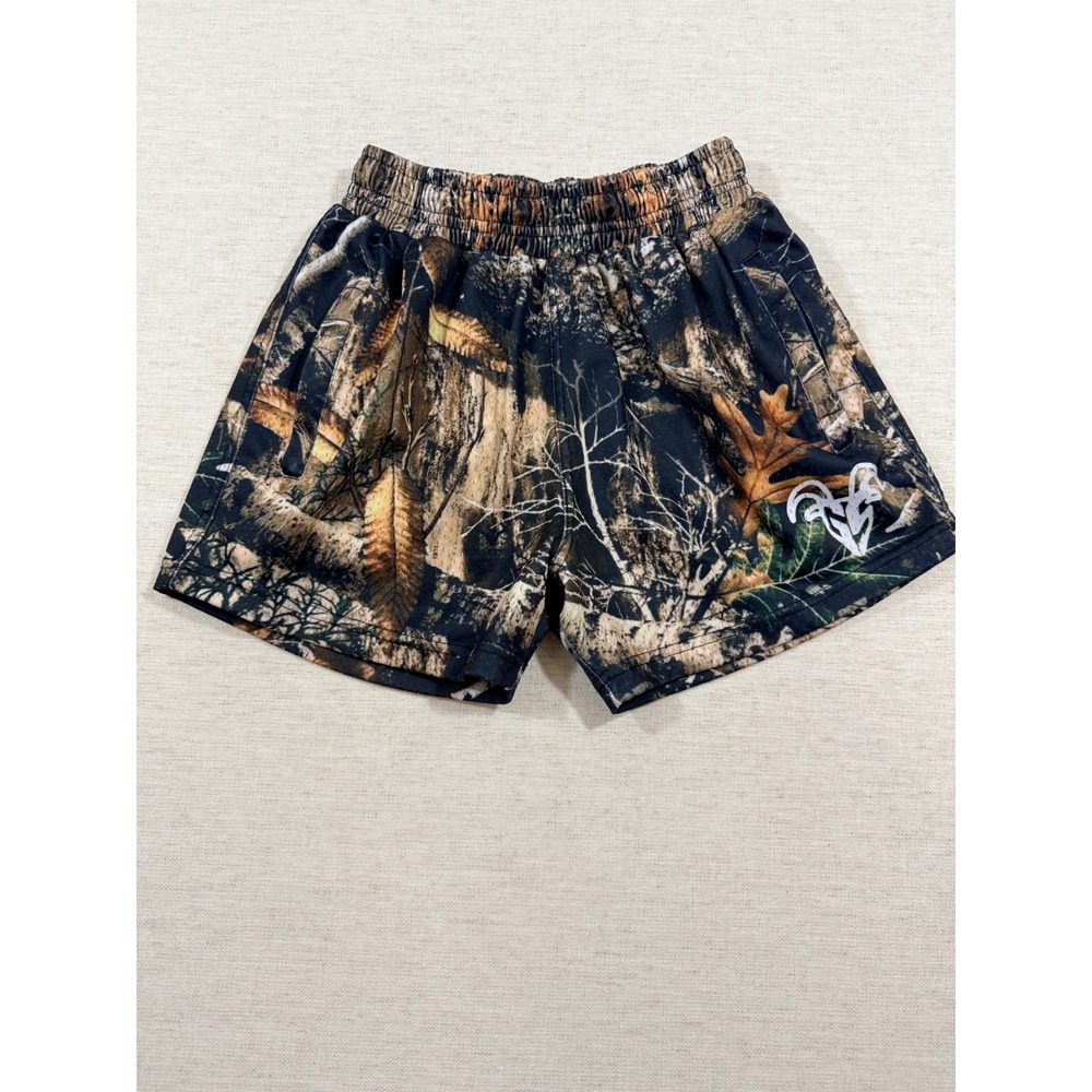 Young & Reckless Mesh Shorts Mens L Camo Excellent Zipper Pockets Graphic Logo